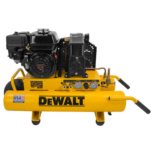 DeWALT DXCM081 8 Gallon Wheelbarrow Honda GX160 Gas Powered 175PSI Air Compressor